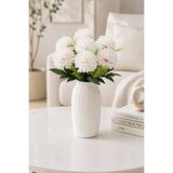 MD Aspiz Flowers Yapay Çiçek 7li Lüx pudra kasımpatı Demeti 42 cm ( Saksısız ) top krizantem Bitki Gelin Buketi karanfil kartopu