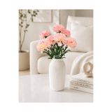 MD Aspiz Flowers Yapay Çiçek 7li Lüx pudra krizantem Demeti 42 cm ( Saksısız ) Bitki Gelin Buketi karanfil kasımpatı