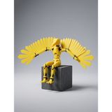 M&D Design Bird Dummy 13 Sarı Kanatlı Hareketli Figür - Eklemli Aksiyon Figürü Robot Oyuncak