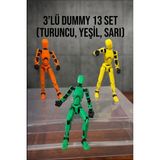 M&D Design Dummy 13 Robot Aksiyon Figür Seti 3'lü – 3D Hareketli Eklemli Oyuncak Robot 13 cm