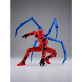 M&D Design Dummy 13 V1.5 Spider Kollar Hareketli Aksiyon Figür Seti - Örümcek Robot (Mavi-Kırmızı) Stand Hediyeli