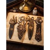 M&D Design Harry Potter Temalı 3D Kabartmalı Kitap Ayracı Seti - 16 cm (4 Adet)