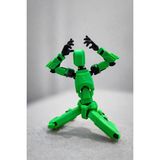 M&D Design Robot Dummy Oynar Eklemli Hareketli Oyuncak Aksiyon Figürü Pozlanabilir Yeşil Dummy 13CM