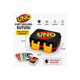 MD Design UNO Kart Oyunu Saklama Kutusu 3D Baskı Kilitli Taşıma Düzenleme Kutusu ve Uno Oyun Kartları