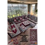 md home carpet Anadolu Şark Köşesi Takımı 10 Cm Kalınlık – Otantik Kilim Desenli, Şık Salon Balkon Takımı