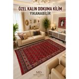 md home carpet Şark Köşesi Kilimi Kalın Dokuma Yıkanabilir Otantik Desenli Dekoratif Salon ve Balkon Kilimi