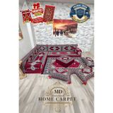 md home carpet Şark Köşesi Oturma Grubu Premium Paket Ev Salon Balkon Oda İçin Çift Yüzlü Yıkanabilir Minder Seti!