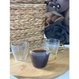 MD MİMOZA DEKOR Çay / Kahve / Espresso Cam Bardak Fincan 6'lı 110 ml