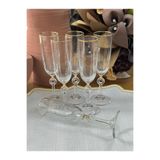 MD MİMOZA DEKOR Kristal Kahve Yanı Flüt Su Bardağı / Gold / Sunum / Soda Bardağı / Kadeh / 6 'lı / 150 ML