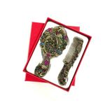 MD Moda Accessories Tavus Kuşu Figürlü Vintage Ayna Tarak Seti – Antik Görünümlü El Aynası ve Saç Tarağı Hediye Seti