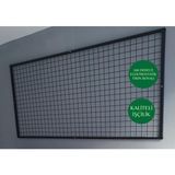 MD Vitrin Dekorasyon Ayaklı Tel Pano 100X200 cm Antrasit Renk 5x5 Sk Telli Kaliteli İşçilik
