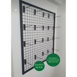 Md Vitrin Dekorasyon Tel Pano 80X100 cm 4x4 Sk Telli Duvara Monte 20 Adet 15 cm Kanca Dahil Renk:antrasit