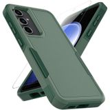MDCN Samsung Galaxy S23 FE için Kılıf: Çift Katmanlı Koruyucu Ağır Hizmet Cep Telefonu Kapağı Darbeye Dayanıklı Ekran Koruyucu ile Sağlam - Askeri Koruma Tamponu Sert - Samsung Galaxy S23 FE 5G 2023, Koyu