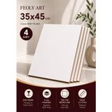 MDF - 35x45cm 3mm 4 ADET Beyaz Lam MDF Plaka - Hobi, Pasta Altlığı, Maket, Resim Paleti - Feoly Art