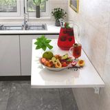 Mdf 90 x 60 cm Duvara Monte Katlanır Masa Mutfak Masası Yemek Masası Çalışma Masası - Beyaz