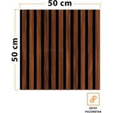 Mdf Ahşap Akustik Duvar ve Tavan Kaplama Paneli 50 x 50 cm Polisander