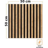 Mdf Ahşap Akustik Duvar ve Tavan Kaplama Paneli 50 x 50 cm Safir Meşe