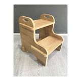 Mdf Basamak Tabure Çocuk Bebek Banyo Wc Lavabo Merdiven Yükseltici Ceviz
