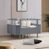 Mdf Beşik, Siesta Büyüyen Beşik 90x130 - Siesta Karyola 90x190 - Antrasit