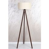 Mdf Lamba Yuvarlak Kumaş Lambader Krem Kahve Ly516