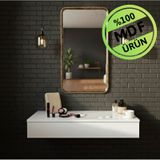Mdf Makyaj Masası Ve Dresuar 100x30 Cm Çekmeceli Modern Tasarım Beyaz