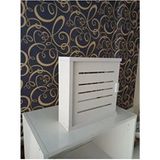 MDF Malzemeden Beyaz Modem Saklama Kutusu 35 cm Genişlik 11 cm Derinlik ile Şık ve Fonksiyonel