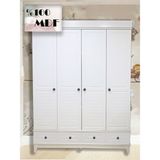Mdf Stella Beyaz 4 Kapılı Bebek&çocuk Odası Gardrop