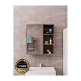 Mdf Tek Kapaklı Aynalı Banyo Dolabı Çok Amaçlı Banyo Dolabı