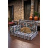 mdhomecarpet Anadolu Şark Köşesi Takımı – Otantik Kilim Desenli, Doğal Dokulu, Şık 70x95 Salon Balkon Takımı