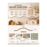 mdmetadesign Boyanabilir Ham Mdf Dekoratif Geniş Dalga Model Duvar Çıtası (48 cm)
