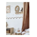 mdmetadesign Meşe Renk Dekoratif Mdf Dalga Model Duvar Çıtası