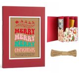 MDPrints Global Noel Hediye Kartı Tutacağı Kitabı, Çoklu Hediye Kartı Tutucu, Tatil, Öğretmen, Arkadaş, Çocuklar için Benzersiz Noel Hediye Kartı Kitapçığı (Mutlu Noeller 2)