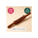 MDS Profesyonel Ahşap Gua Sha Roller – 20 Masaj Noktalı Kas Gevşetme Aleti, Anti‑Selülit & Lenf Masajı