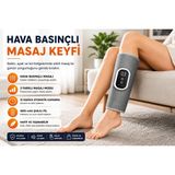 MDSTECH 2’li Şarjlı Baldır Ayak ve Kol Masaj Aleti – Hava Basınçlı, 3 Modlu Kablosuz Masaj Cihazı - Gri