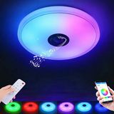 Mdstech Akıllı Rgb LED Tavan Lambası | Bluetooth Hoparlörlü, Müzikli, Uygulama Kontrollü 60W Aydınlatma - Beyaz
