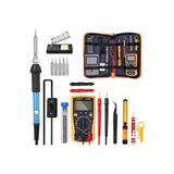 MDSTECH Lehim Seti 60W Ayarlı Havya + Lehim Sökme Pompası + Multimetre Tamir Kiti | Profesyonel Elektronik Tamir Seti