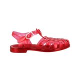 Méduse Sun kadın sandaleti, PVC, su geçirmez, jelly sandalet, plaj, havuz, hafif, Payetli kırmızı, 40 EU