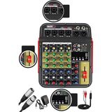 MDX-04FXU Ses Mikseri Stüdyo Kayıt Için 5 Kanal Ses Kartlı +48V Phantomlu Kayıt Mikseri