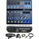 MDX-06FXU Ses Mikseri Stüdyo Kayıt Için 6 Kanal Ses Kartlı 99 Dsp Efektli (+48V-USB-BLUETOOTH)