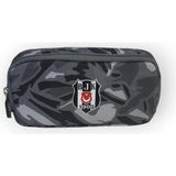 Me Çanta Beşiktaş Lisanslı Kamuflaj Desenli Gri 2 Bölmeli Kalem Çantası