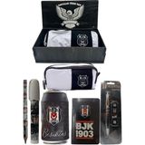 Me Çanta Beşiktaş Orjinal Lisanslı Siyah Kutu Kalemtraş Ahşap Kutulu 6'lı Kırtasiye Seti - 0 - Siyah