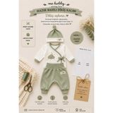 Me Hobby Sewing Love Zoi Hunı Sapkalı-Salvarlı Zıbın Takımı Bebek Giysi Kalıbı - Yenidoğan - Beyaz