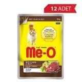 Me-O 12x80 gr Jöle İçinde Dana Etli Kedi Konservesi