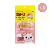 Me-O 4x15 g 3'lü Paket Creamy Treats Çizgili Orkinos Balıklı Krem Kedi Ödül Maması