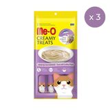 Me-o 4x15 g 3'lü Paket Creamy Treats Ton Balığı Deniz Taraklı Krem Kedi Ödül Maması