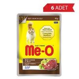 Me-O 6x80 gr Jöle İçinde Dana Etli Kedi Konservesi
