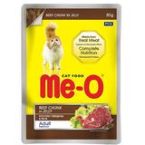 Me-O Adult Jöle Biftekli 80 GR Yetişkin Konserve Kedi Maması