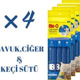 Me-O Creamy Treats Sıvı Kedi Ödül Maması 4Lü Set 4X15 Gr Toplam 240 Gr