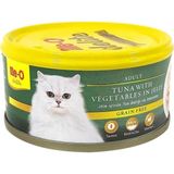 Me-O Delite 3x80 gr Ton Balıklı Sebzeli Tahılsız Kedi Konservesi