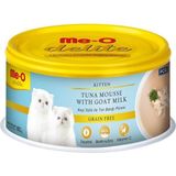 Me-O Delite 80 gr 3 Adet Kitten Ton Balığı Püresi ve Keçi Sütlü Tahılsız Yavru Kedi Konservesi